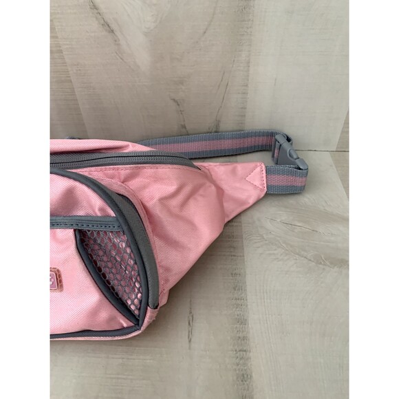 Vintage EastSport Gray & Pink Waist Fanny Pack With Extra Pocket Pouch 90s - Picture 3 of 13